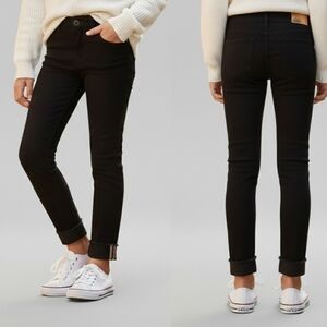 BCBGIRLS Black  Skinny Jeanskid Girl 12 Rose Gold Metallic Tape Cuff